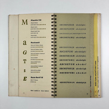 Chancery Printing and Stationery Co. | List of typefaces | Type specimen booklet undated presumed to be 1950/60s