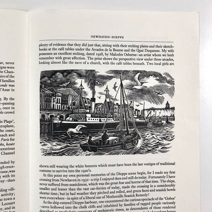 Prospectus for Newhaven Dieppe. Recollections and some History of the Town of Dieppe by Frank Martin with wood engravings by Frank Martin | The Previous Parrot Press c.1986