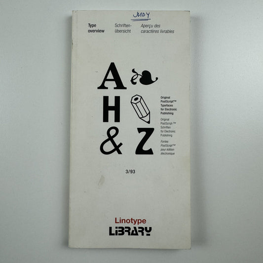 Linotype-Hell | Type overview – PostScript Typefaces for Electronic Publishing, 1993 booklet