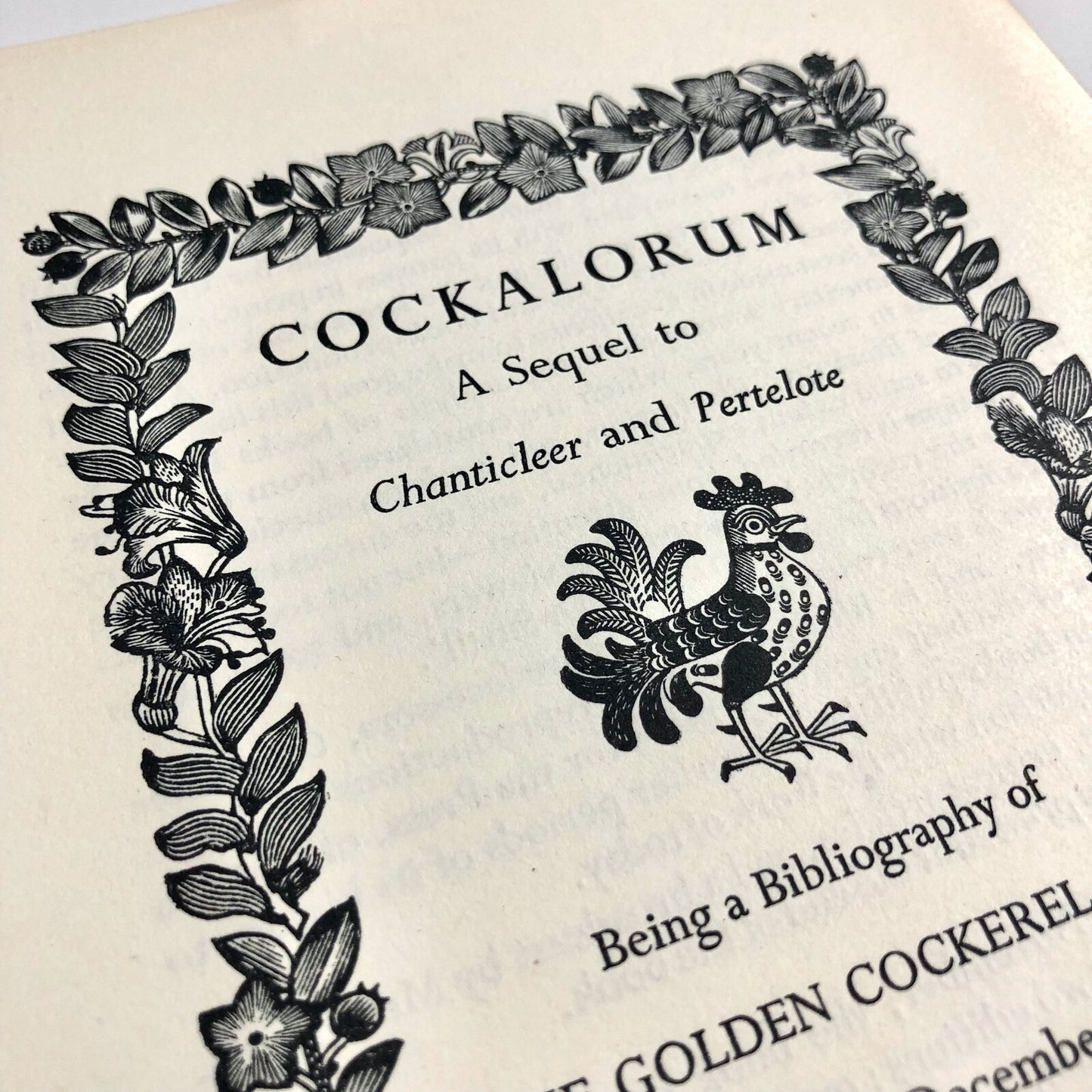 Single sheet prospectus for Cockalorum | The Golden Cockerel Press, 1948