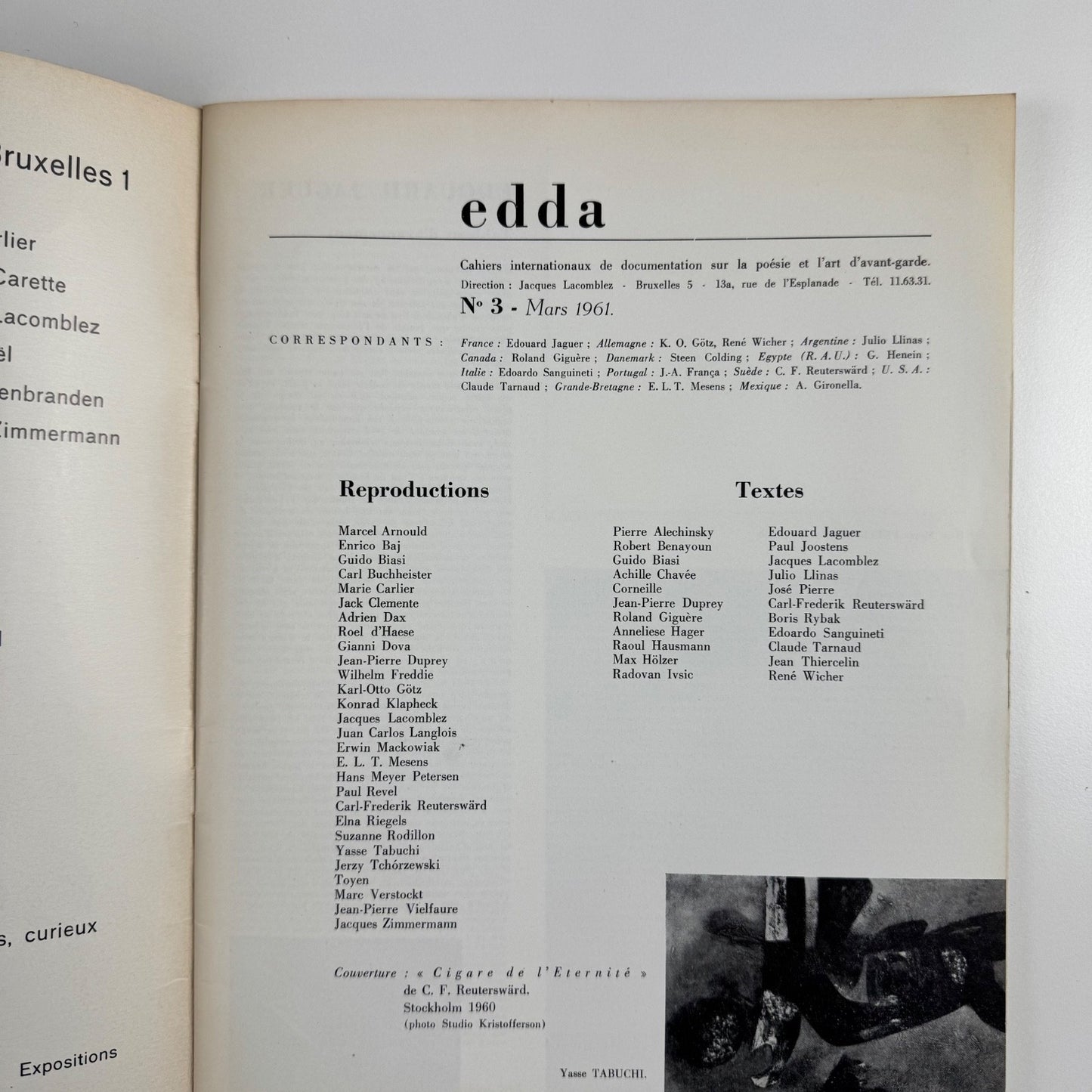 edda 3 No 3 March 1961. Cahiers internationaux de documentation sur la poésie