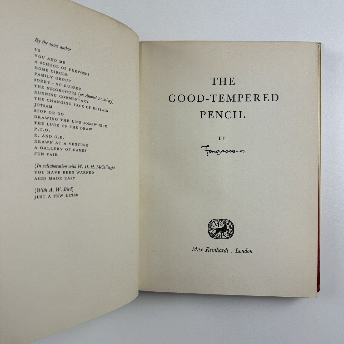 The Good-tempered Pencil. A Survey of Modern British &amp; American Humorous Art by Fougasse | Max Reinhardt, 1956