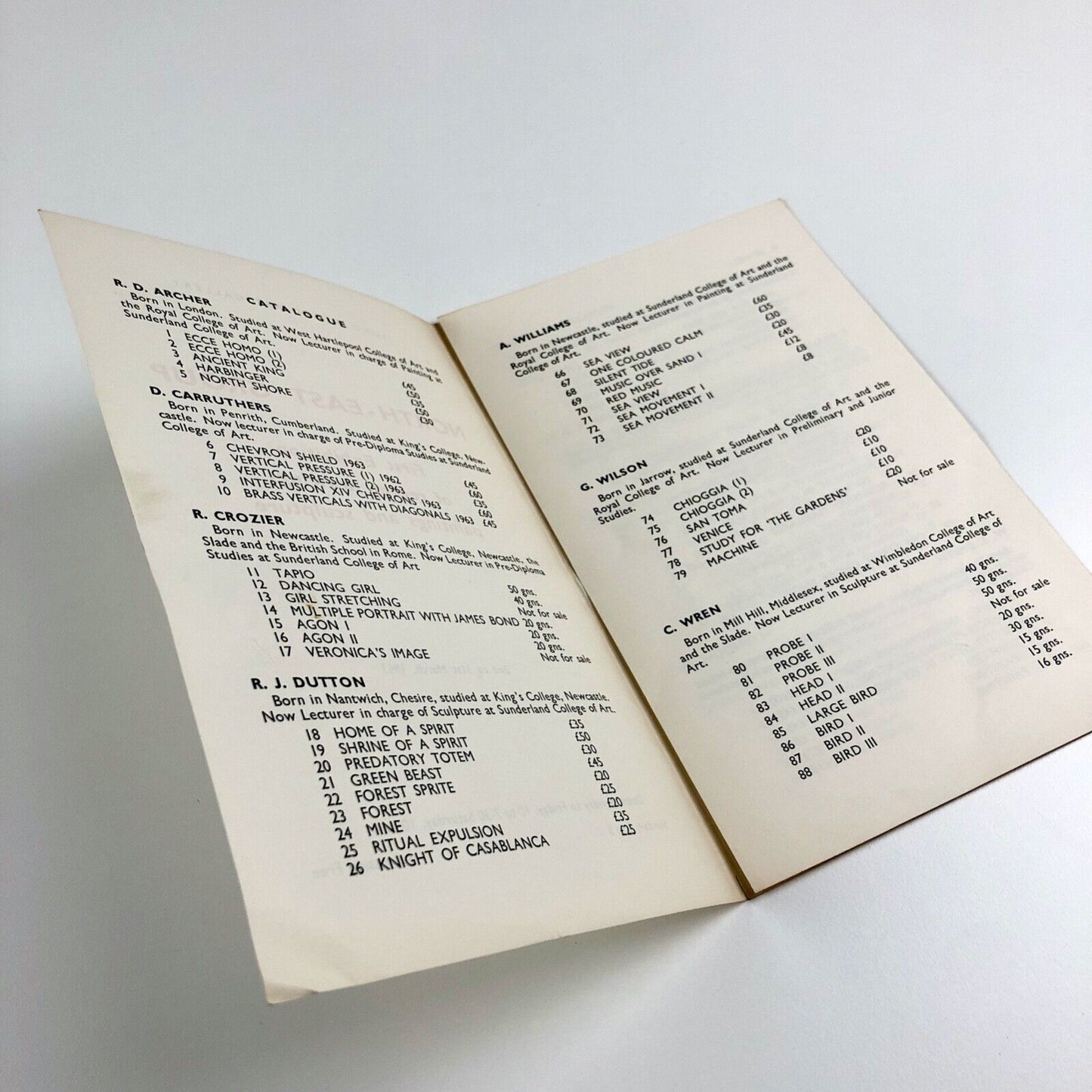 North-East Group First Exhibition | Sunderland Art Gallery catalogue booklet, 1963
