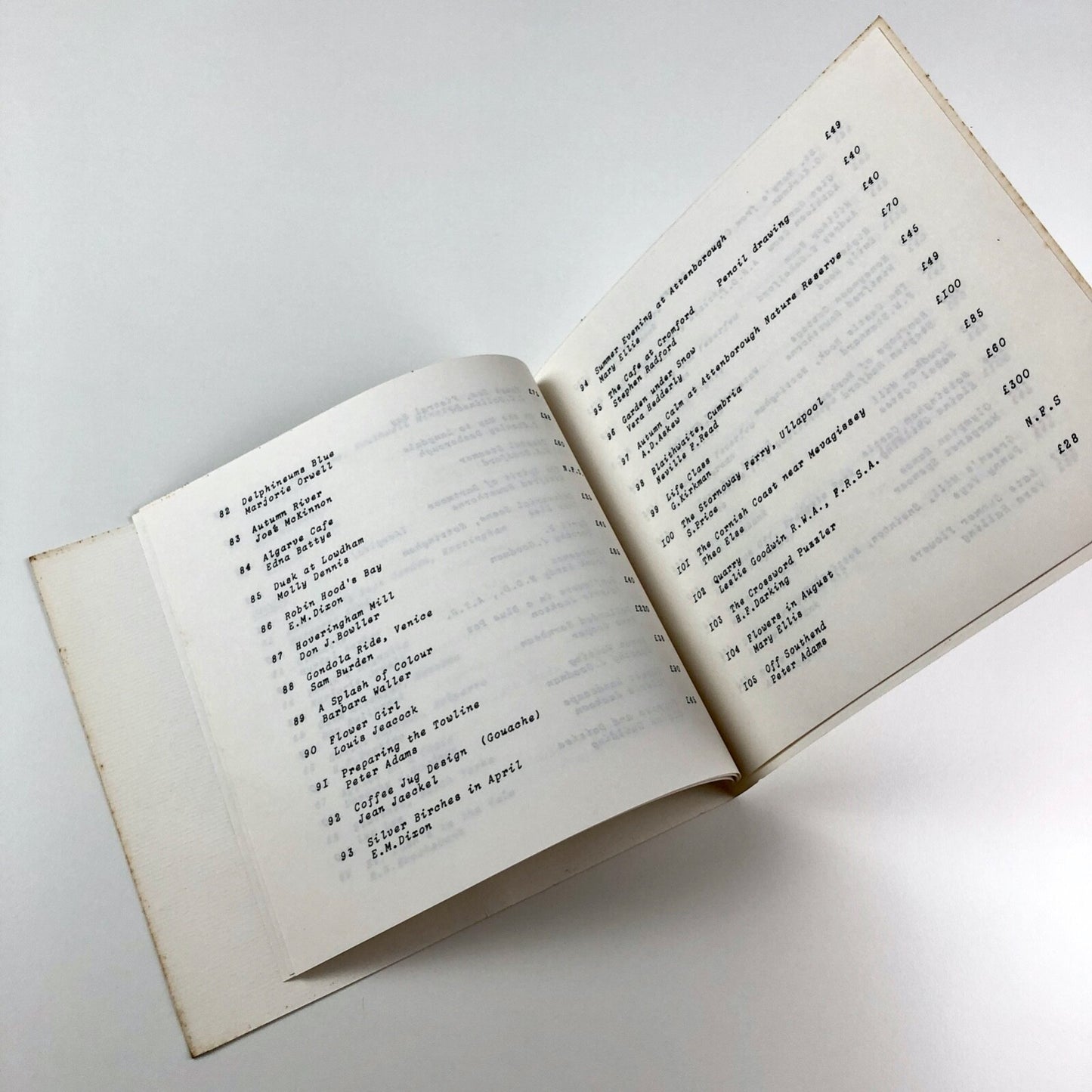 Nottingham Society of Artists | Pre-Christmas exhibition, November 1987