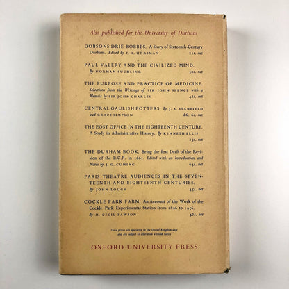 Architect and Patron by Frank Jenkins | University of Durham Publications | Oxford University Press, 1961