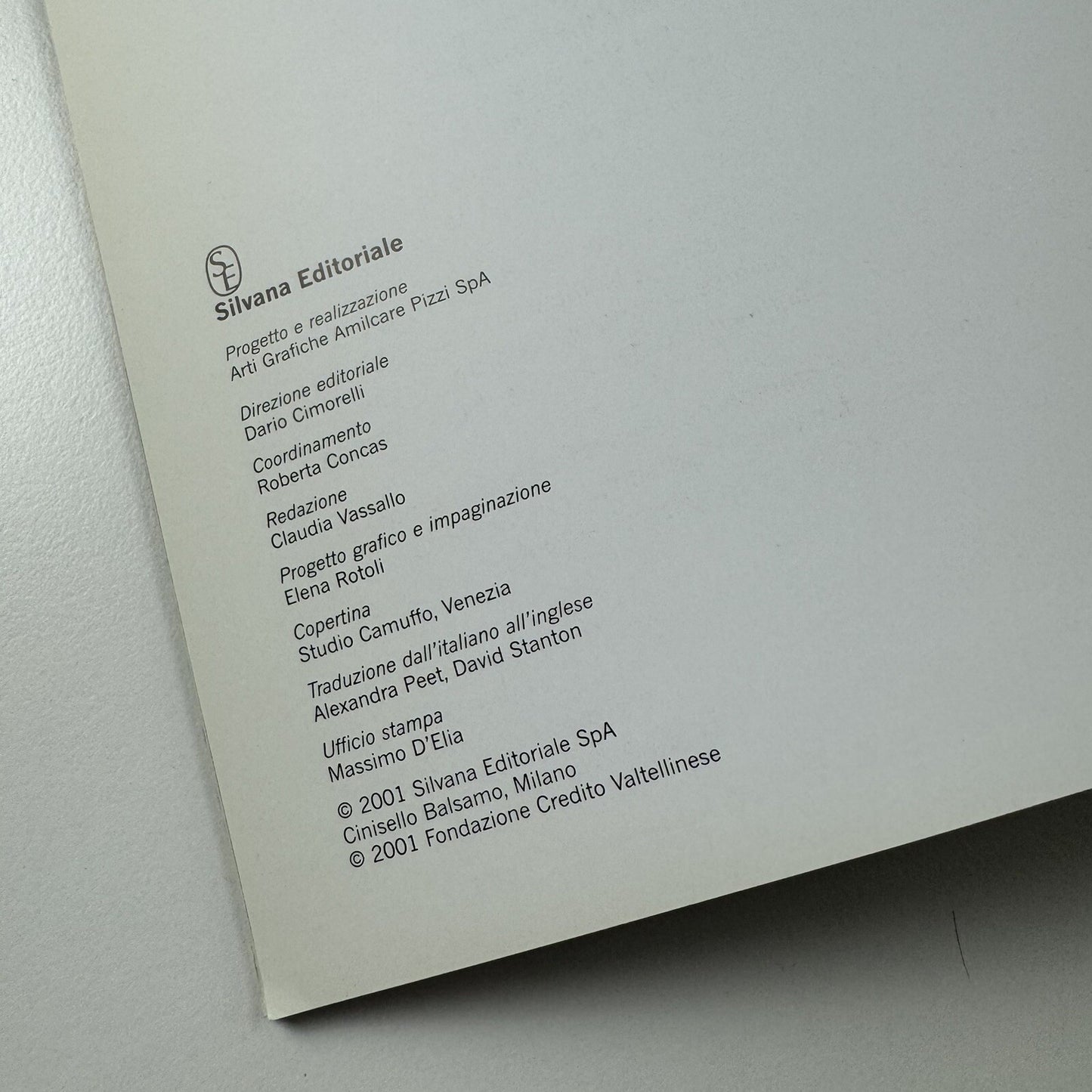 Silvia Levenson | Galleria Credito Valtellinese, 2001 catalogue
