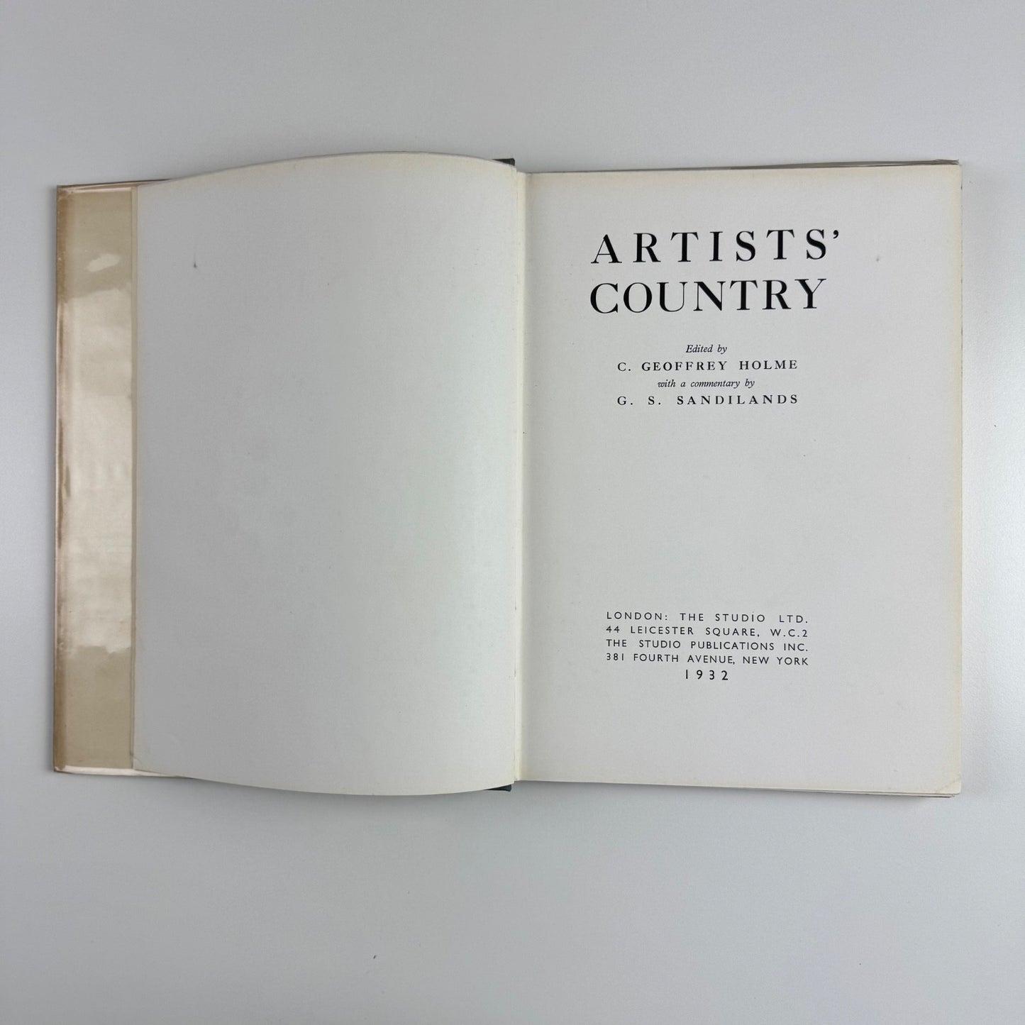 Artists' Country edited by C. Geoffrey Holme | The Studio, London, 1932