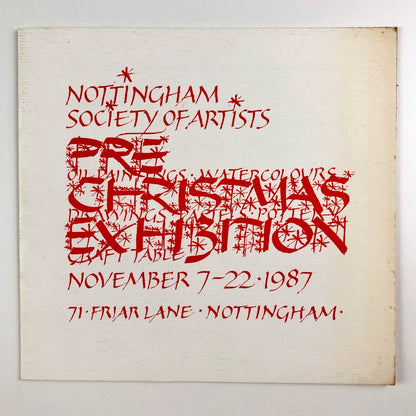 Nottingham Society of Artists | Pre-Christmas exhibition, November 1987