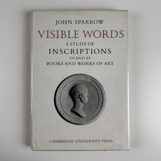 Visible Words by John Sparrow | Cambridge University Press, 1978