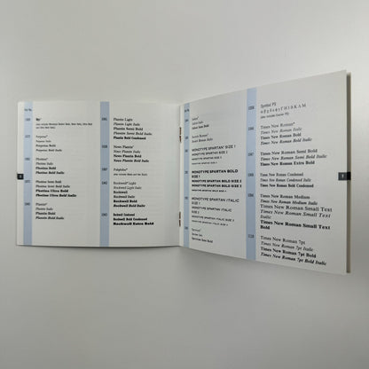 Monotype Type Face Library – Classic Fonts | Small booklet, undated