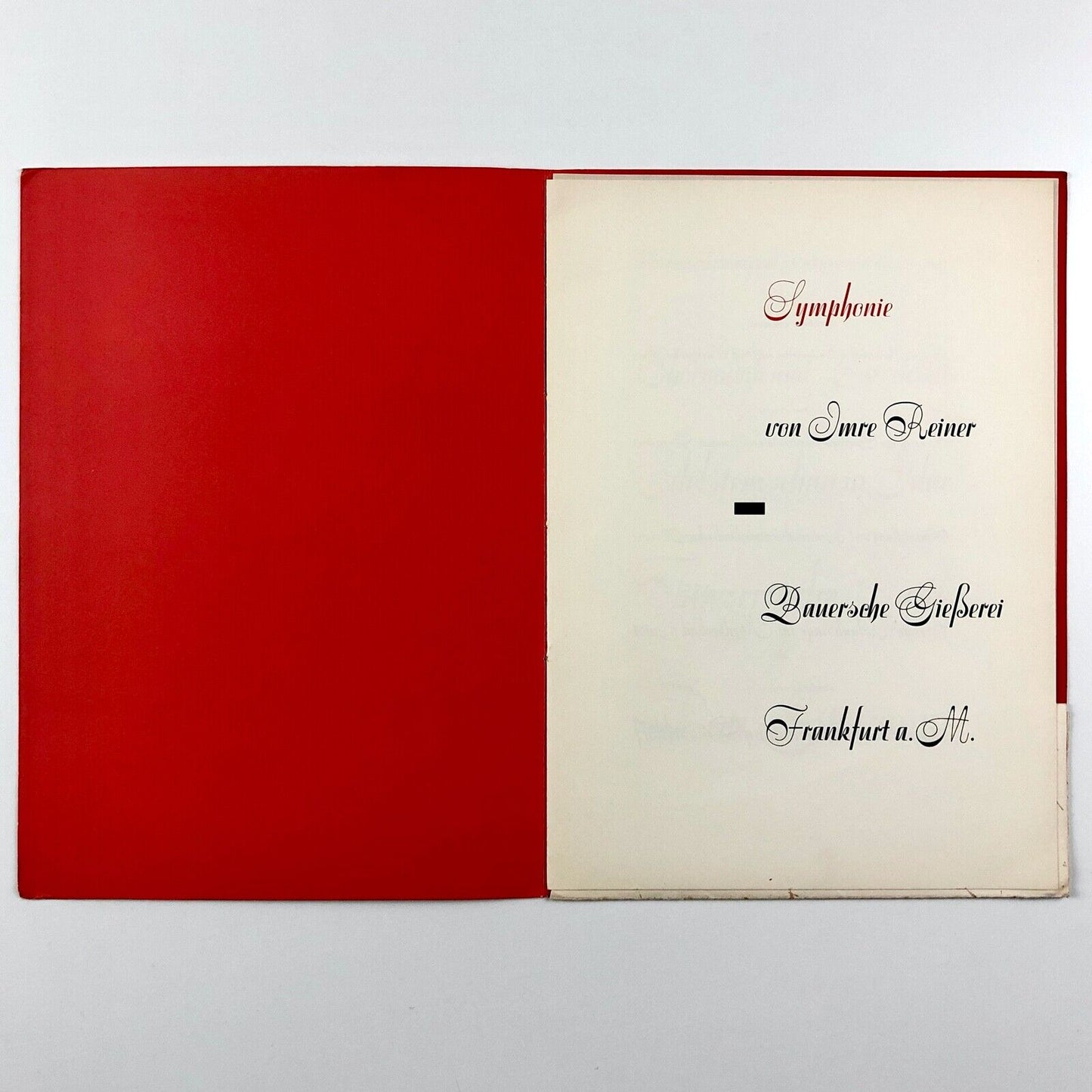 Symphonie type specimen booklet | Bauersche Giesserei | designer Imre Reiner, undated