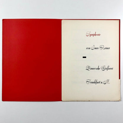 Symphonie type specimen booklet | Bauersche Giesserei | designer Imre Reiner, undated
