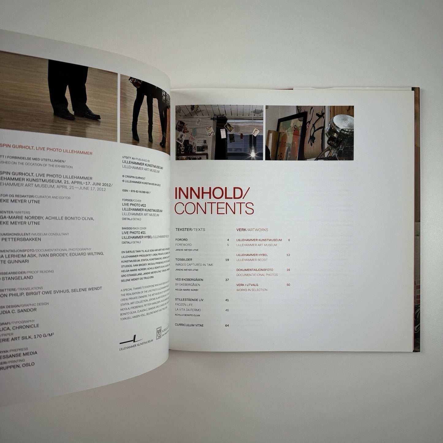 Crispin Gurholt. Live Photo | Lillehammer Kunstmuseum exhibition catalogue, 2012
