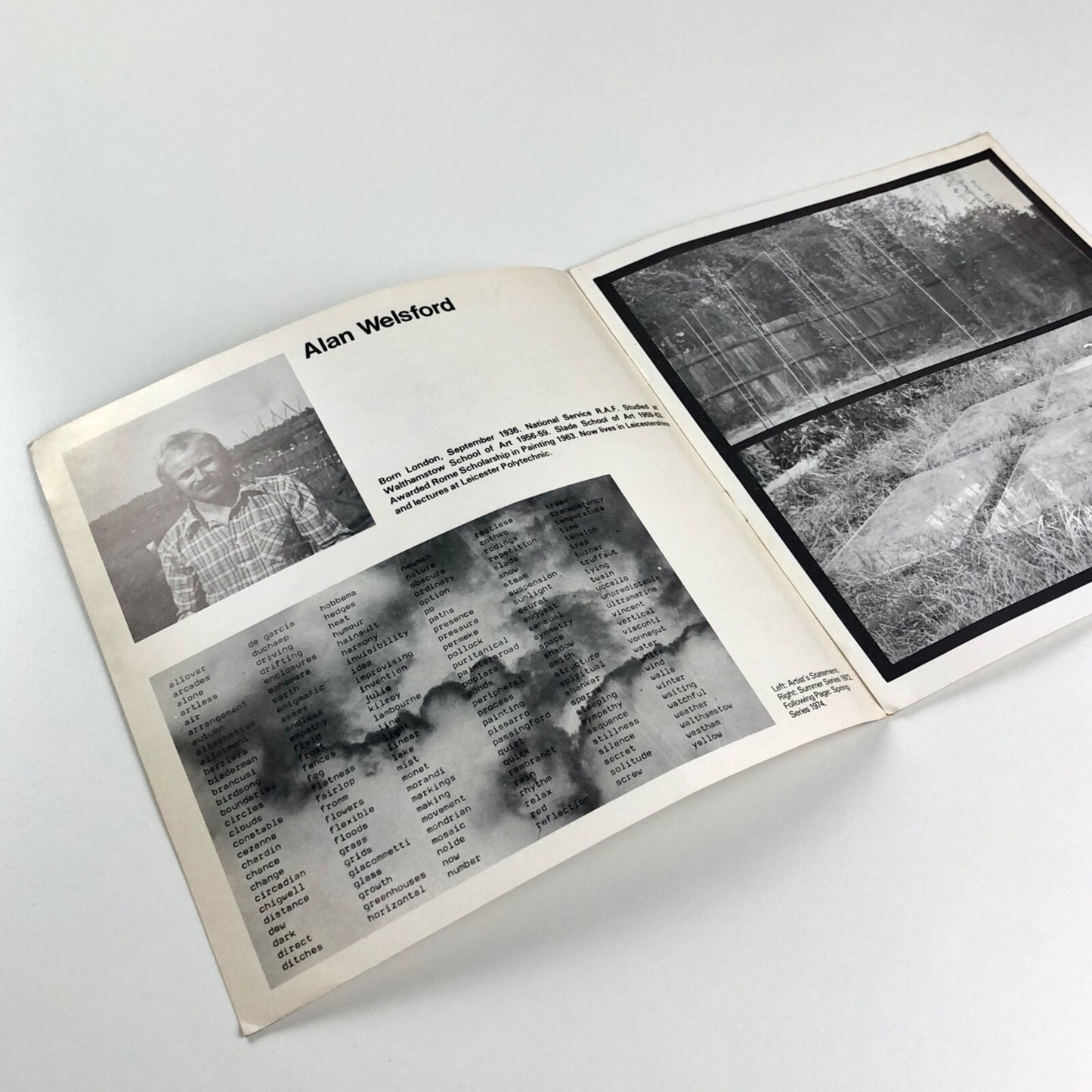 Alan Welsford – Robert Frankland | Camden Arts Centre Garden catalogue, 1974