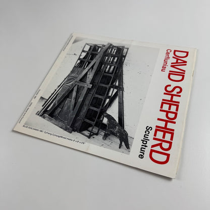 Folding card/catalogue for David Shepherd Sculpture | Oriel, Cardiff, Welsh Arts Council, 1981