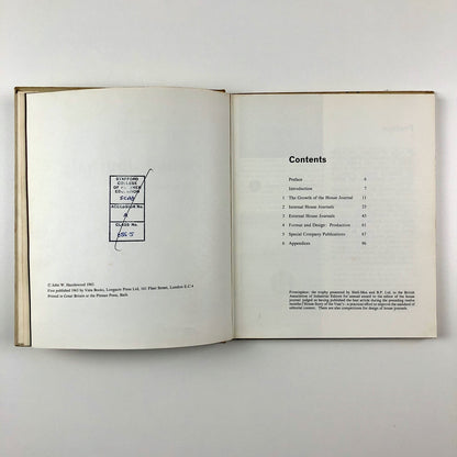 House Journals by John W. Hazzlewood | Vista Books 'Facts Of Print' series, 1963