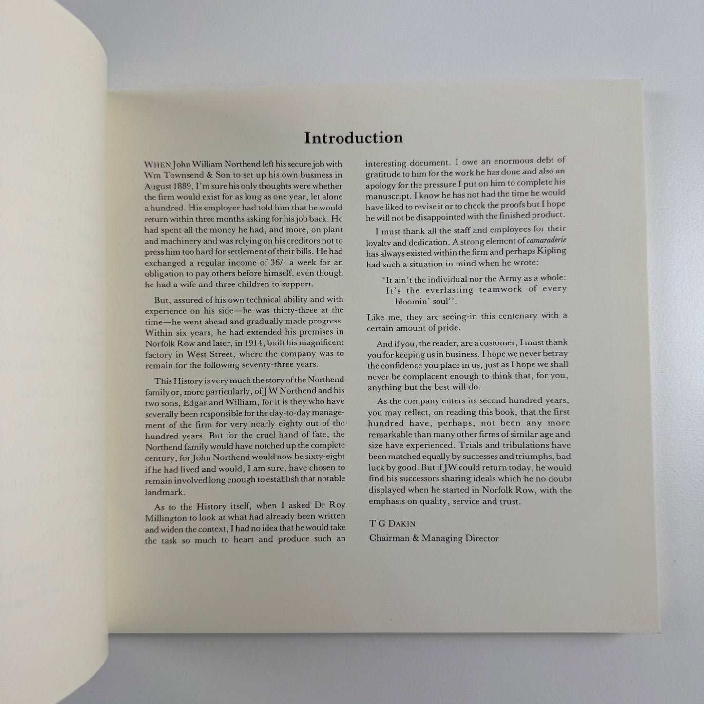 A history of J W Northend Printers of Sheffield 1889-1989, JW Northland, 1989