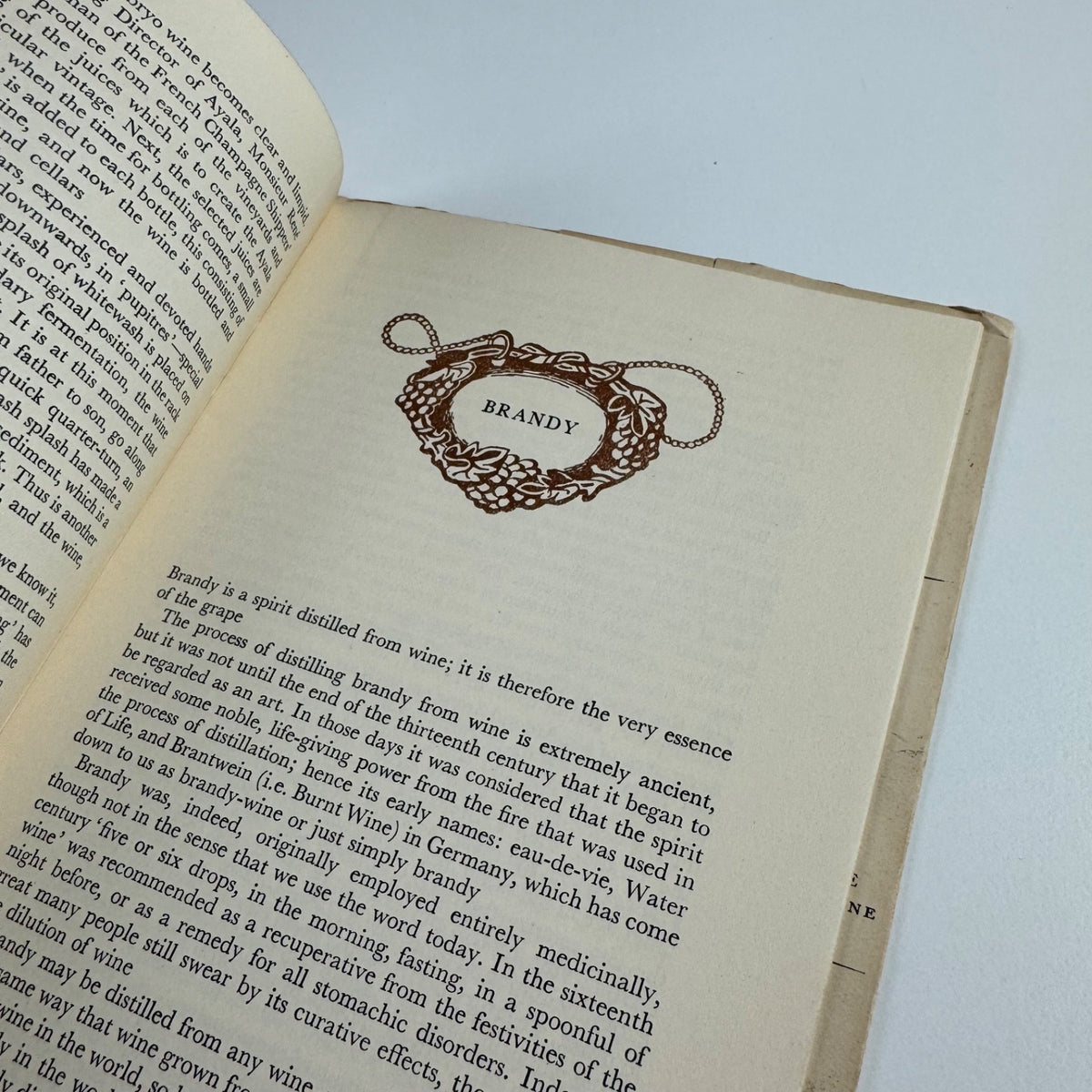 Fine Drinking: Ayala Champagne, Croizet Brandy, Rocher Liquers. Messrs Blumenthals, London, 1949 Printed at the  Curwen Press