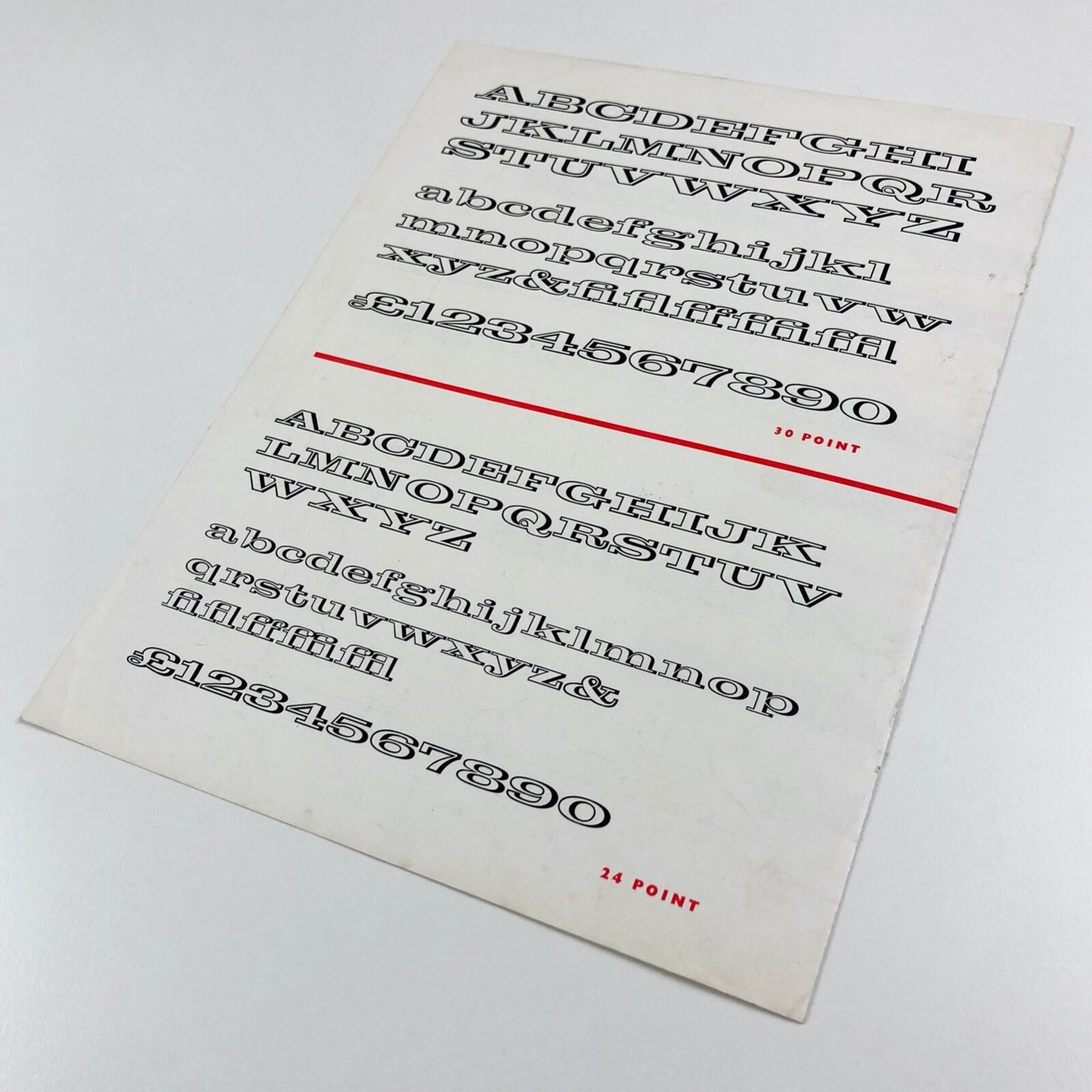 Egyptian Expanded Open | Stephenson Blake type specimen | Print in Britain, 1959