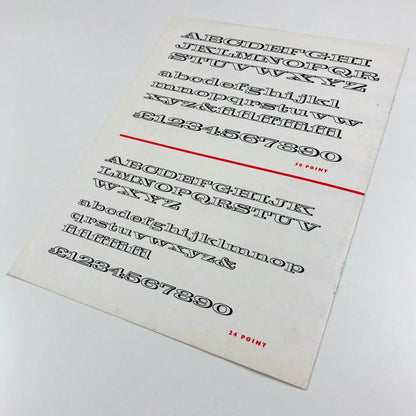 Egyptian Expanded Open | Stephenson Blake type specimen | Print in Britain, 1959