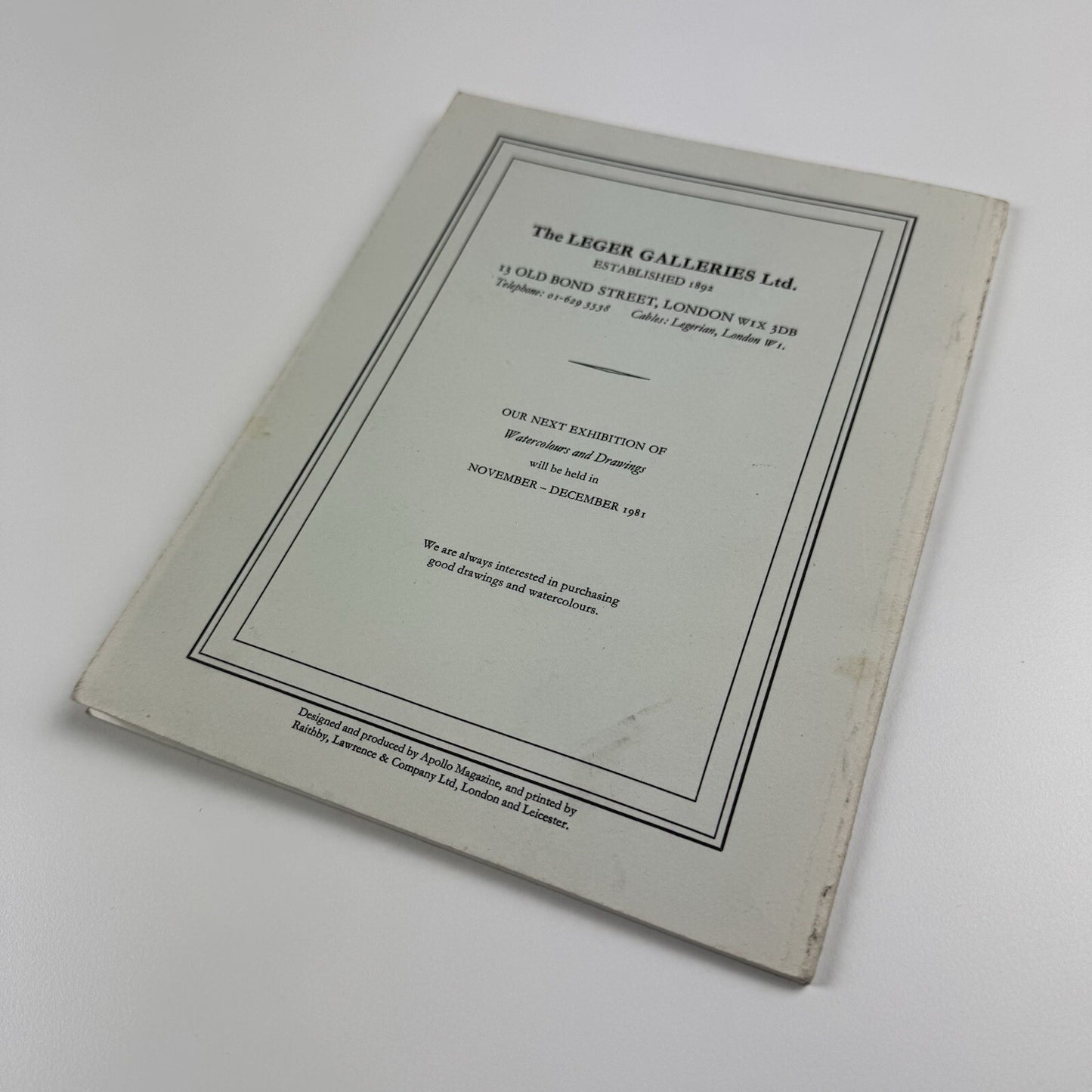 An exhibition of watercolour drawings by Thomas Rowlandson | Leger Galleries catalogue, 1981