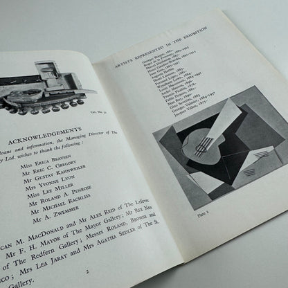 The Cubist Spirit in its Time | London Gallery | catalogue compiled by ELT Mesens and Robert Melville, 1947