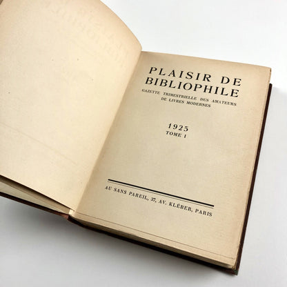 Plaisir de Bibliophile. Gazette trimestrielle des amateurs de livres modernes | 1925-1930 – 24 issues bound in six volumes