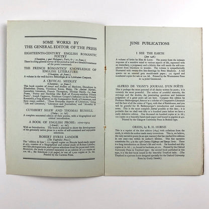 The June-July List of the Scholartis Press, 30 Museum Street | Eric Partridge | Undated, c.1928