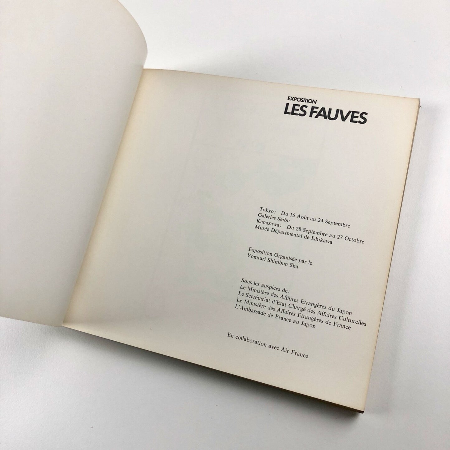 Exposition les Fauves | Galeries Seibu, Tokyo & Kanazawa exhibition catalogue, 1974