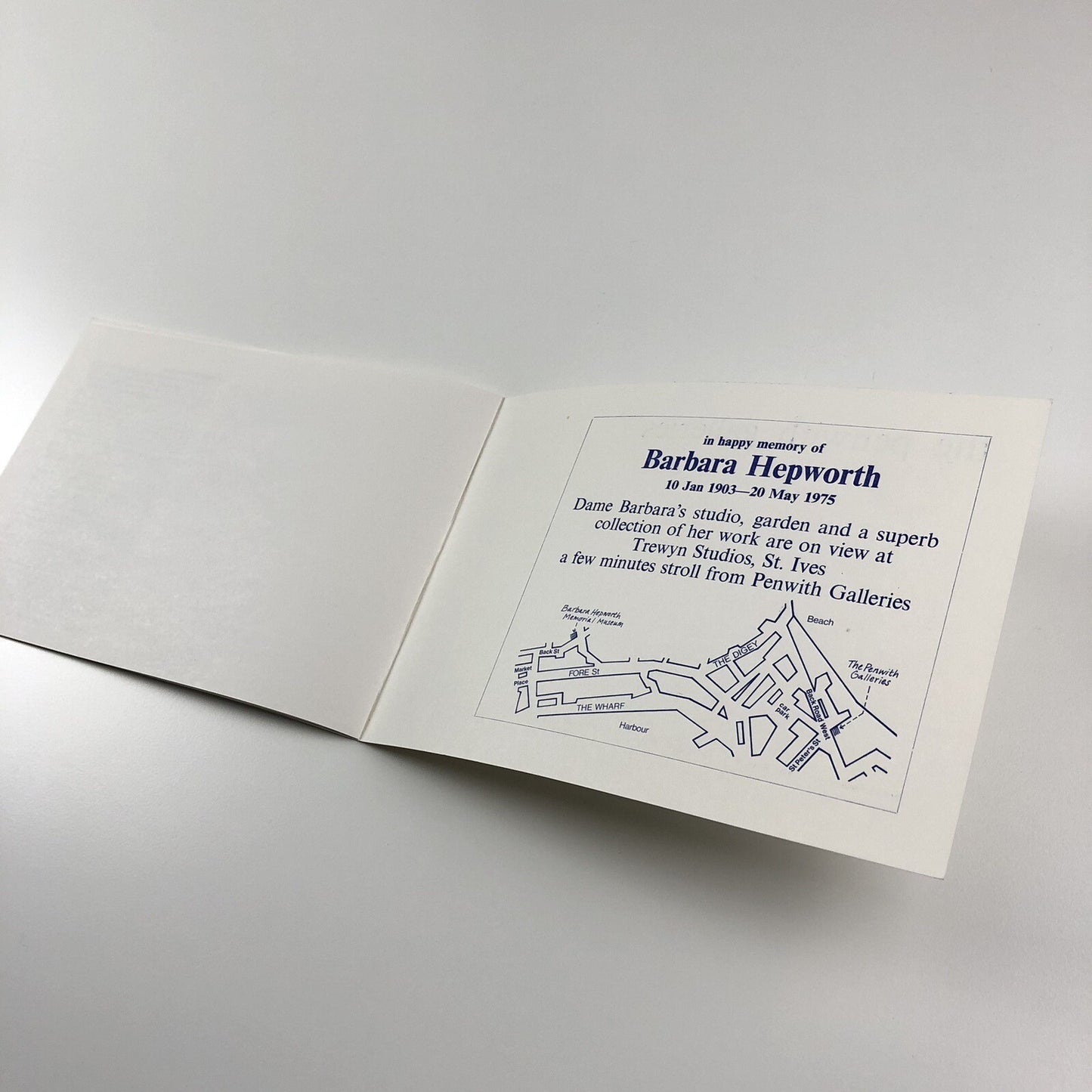 The Penwith Galleries promotional leaflet c1976 intro Frank Halliday