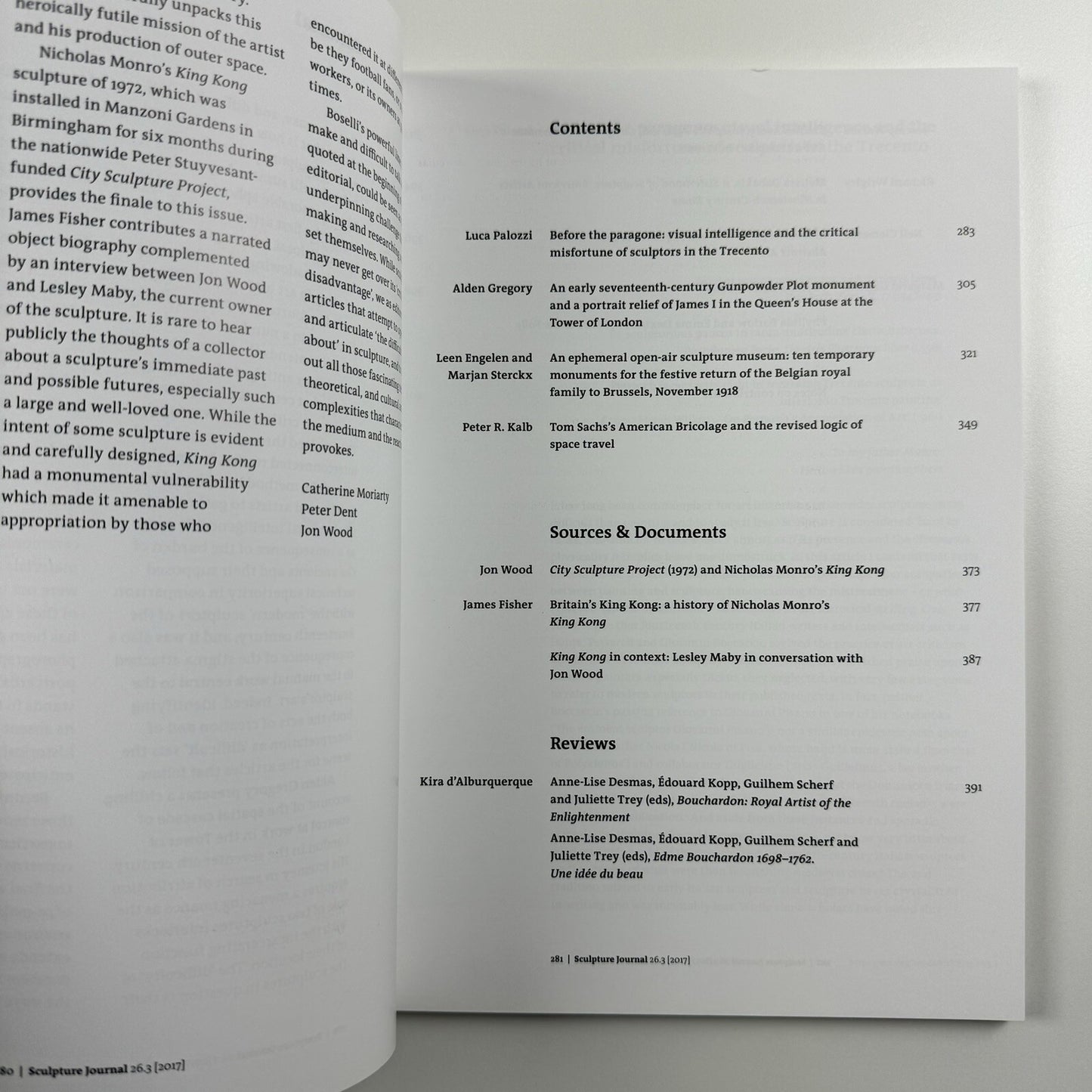 Sculpture Journal | Vol 26.3 2017 | Liverpool University Press and The Public Monuments and Sculpture Association