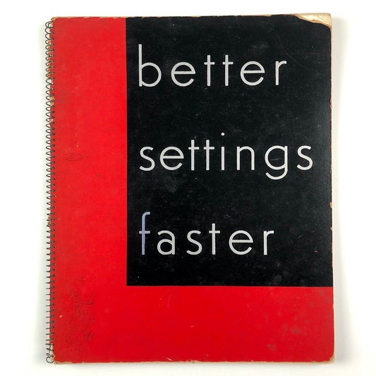 Better Settings Faster – Odhams Press, London | Ludlow Typesetting Service, 1930/40s?