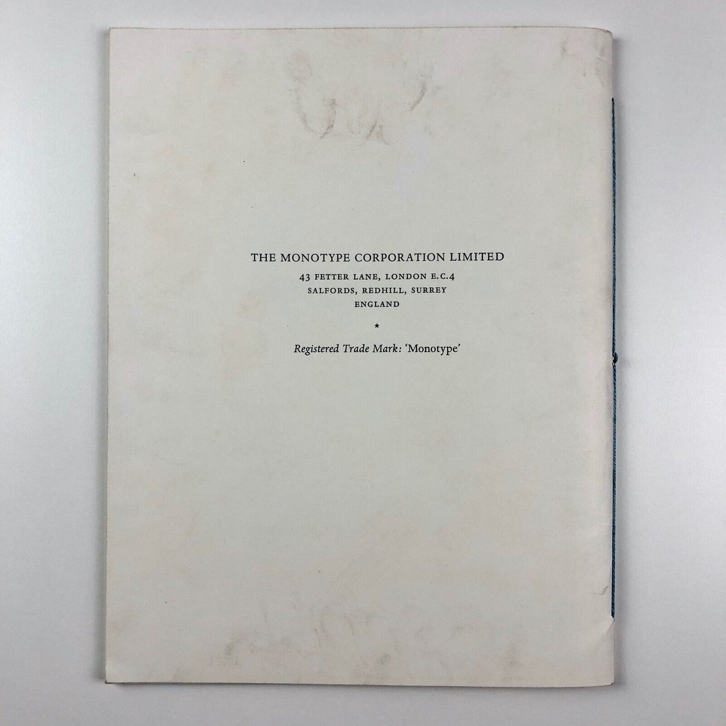 The Works of Giovanni Mardersteig with 'Monotype' Faces | Monotype imprint, 1967