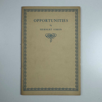 Opportunities by Herbert Simon Curwen Press | Birmingham School of Printing 1951