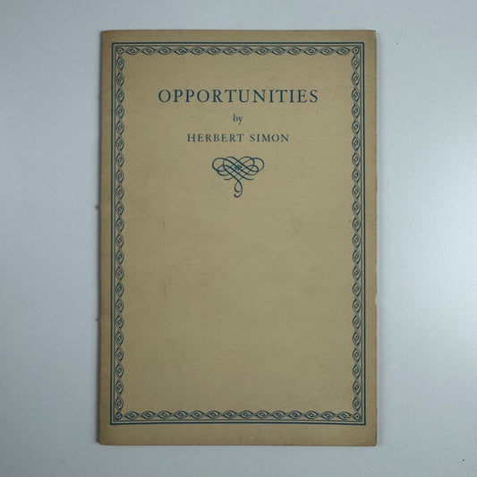 Opportunities by Herbert Simon Curwen Press | Birmingham School of Printing 1951