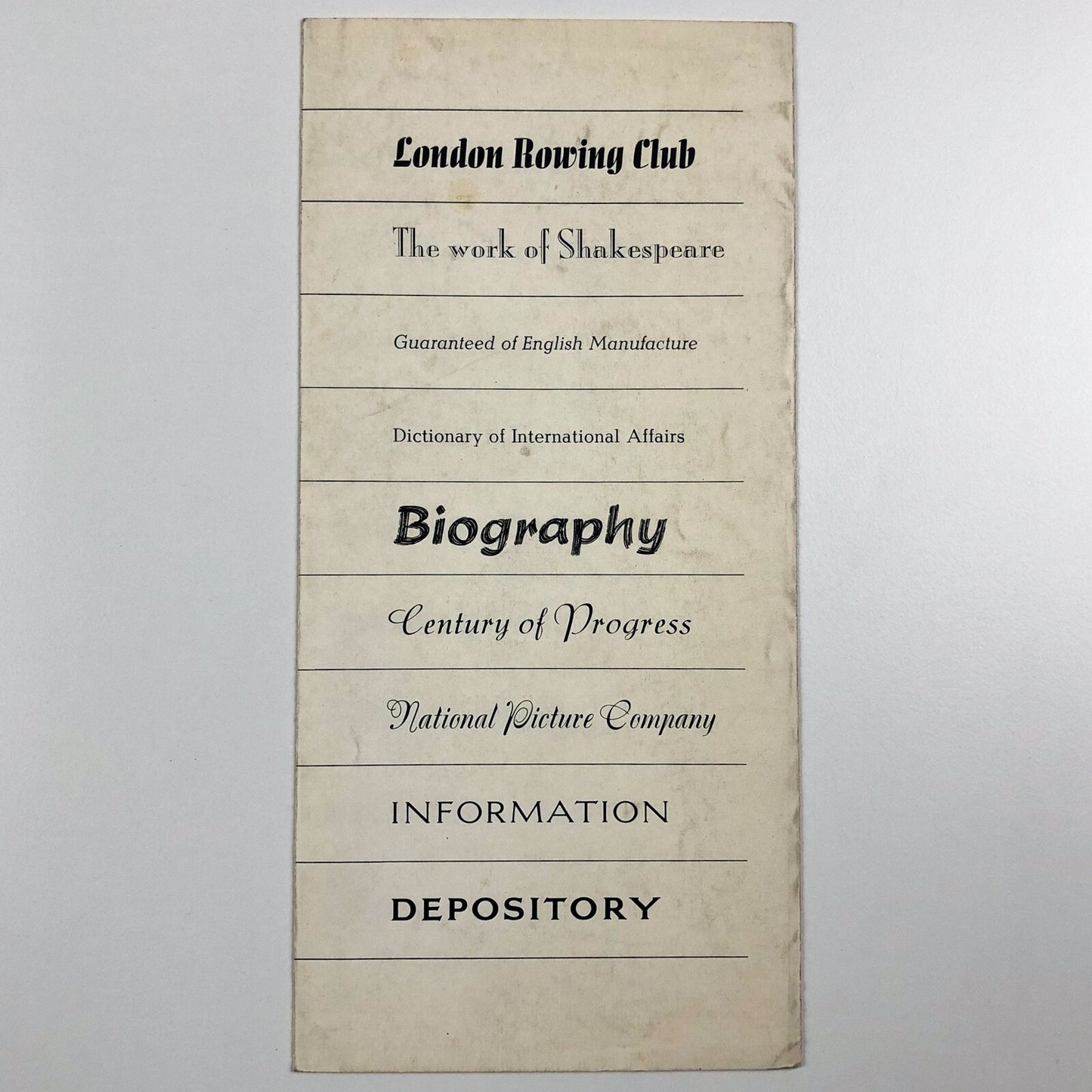 Soldans' Types specimen leaflet – Ludwig & Mayer Type Foundry | Soldans Limited