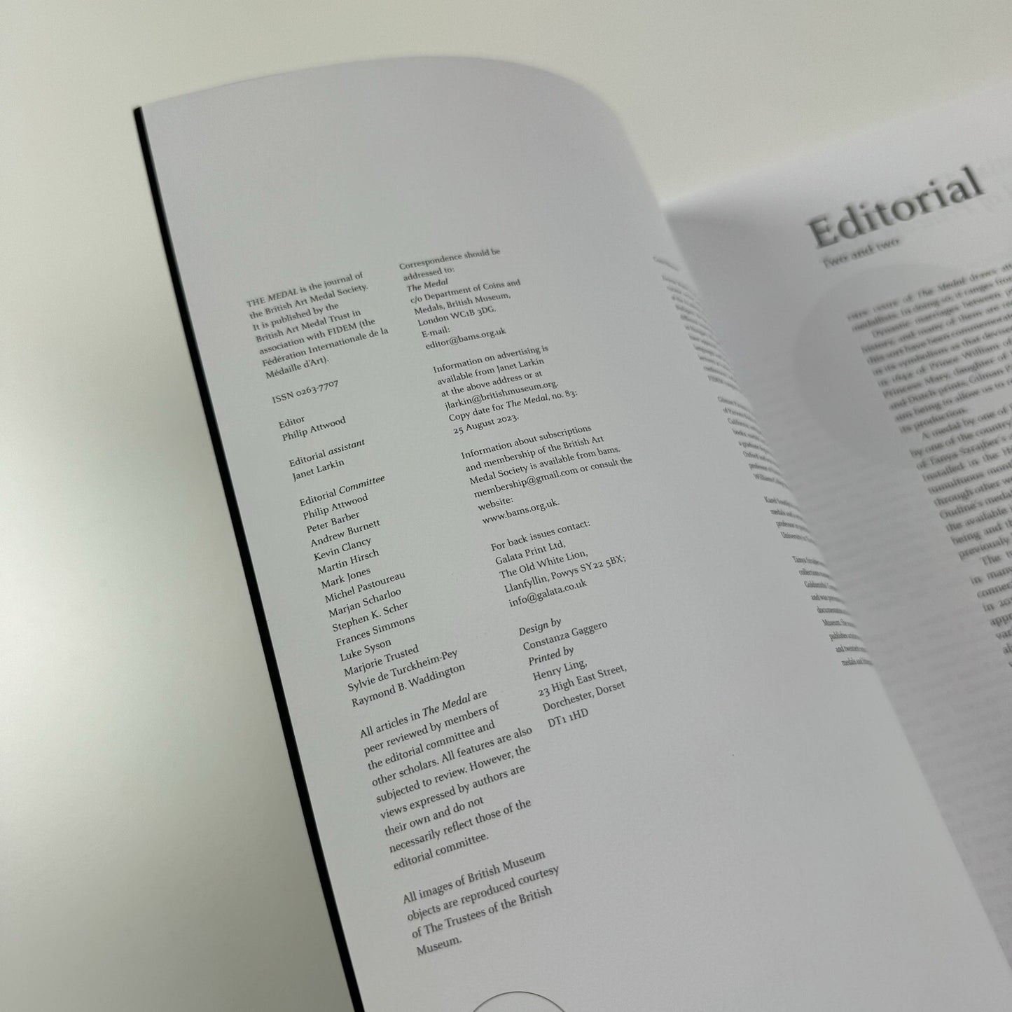The Medal. British Art Medal Society BAMS journal. Issue No. 82, 2023