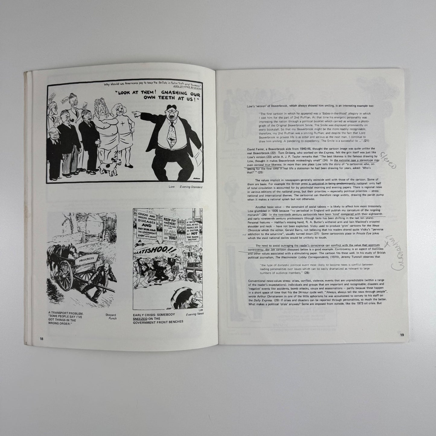 Getting them in Line exhibition of caricature in cartoon University of Kent 1975