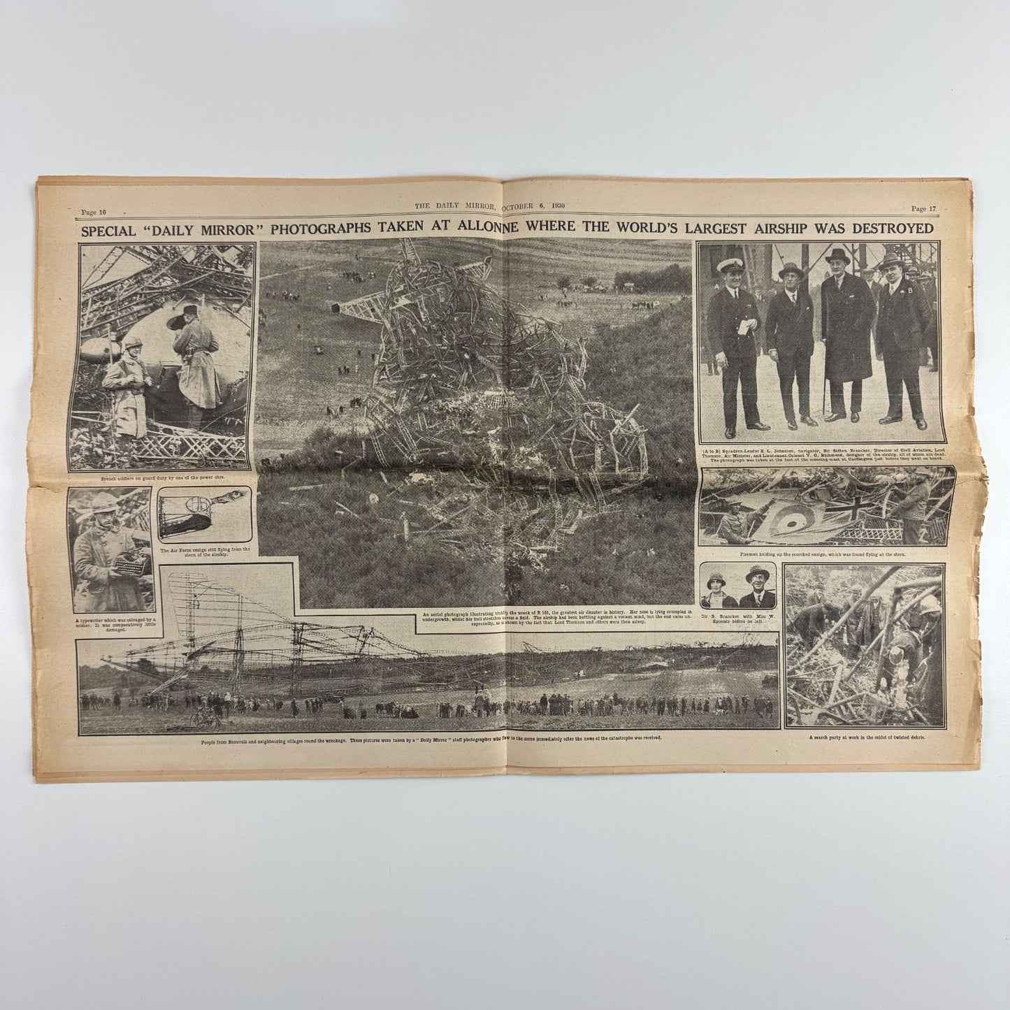 Daily Mirror R101 Memorial Number. Great Airship Disaster 6 October 1930 No. 8387