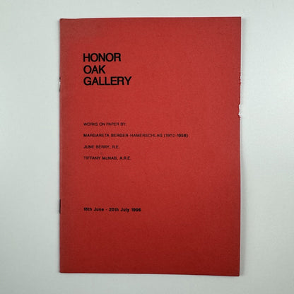 Works on paper by Margarete Berger-Hamerschlag, June Berry, Tiffany McNab | Honor Oak Gallery catalogue, 1996