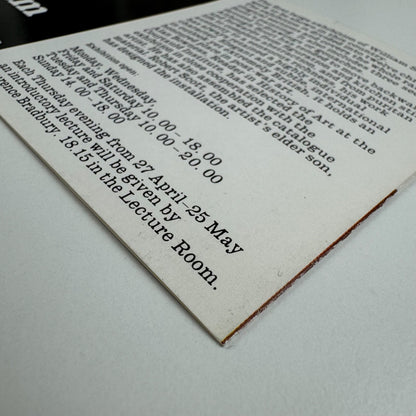 Small promotional flyer William Scott paintings, drawings, gouaches Tate 1972
