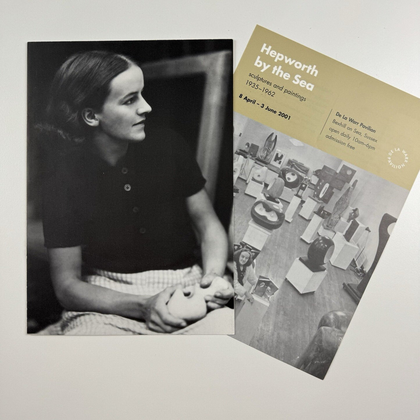 Private view invite & flyer – Barbara Hepworth by the Sea | De La Warr Pavilion, 2001