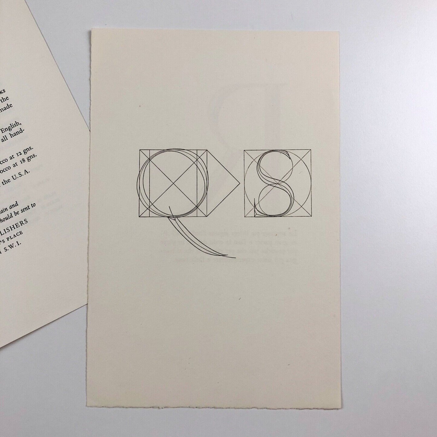 Prospectus for Alphabetum Romanum Felice Feliciano| G. Mardersteig Officina Bodoni, c. 1960