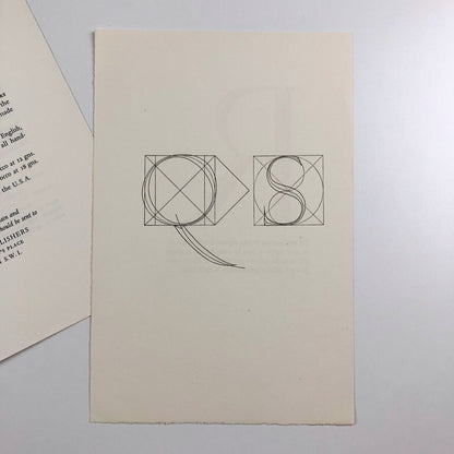 Prospectus for Alphabetum Romanum Felice Feliciano| G. Mardersteig Officina Bodoni, c. 1960