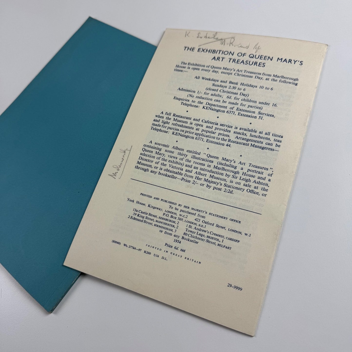 Queen Mary’s Art Treasures | Victoria & Albert Museum, HMSO, 1954 + guide