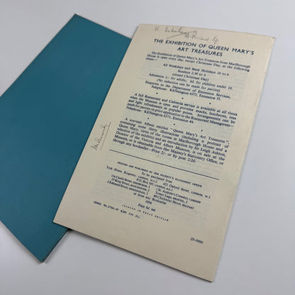 Queen Mary’s Art Treasures | Victoria & Albert Museum, HMSO, 1954 + guide
