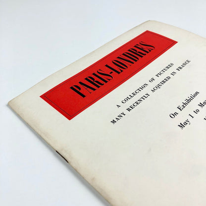 Paris-Londres: A Collection of Paintings | Arthur Tooth catalogue, May 1962