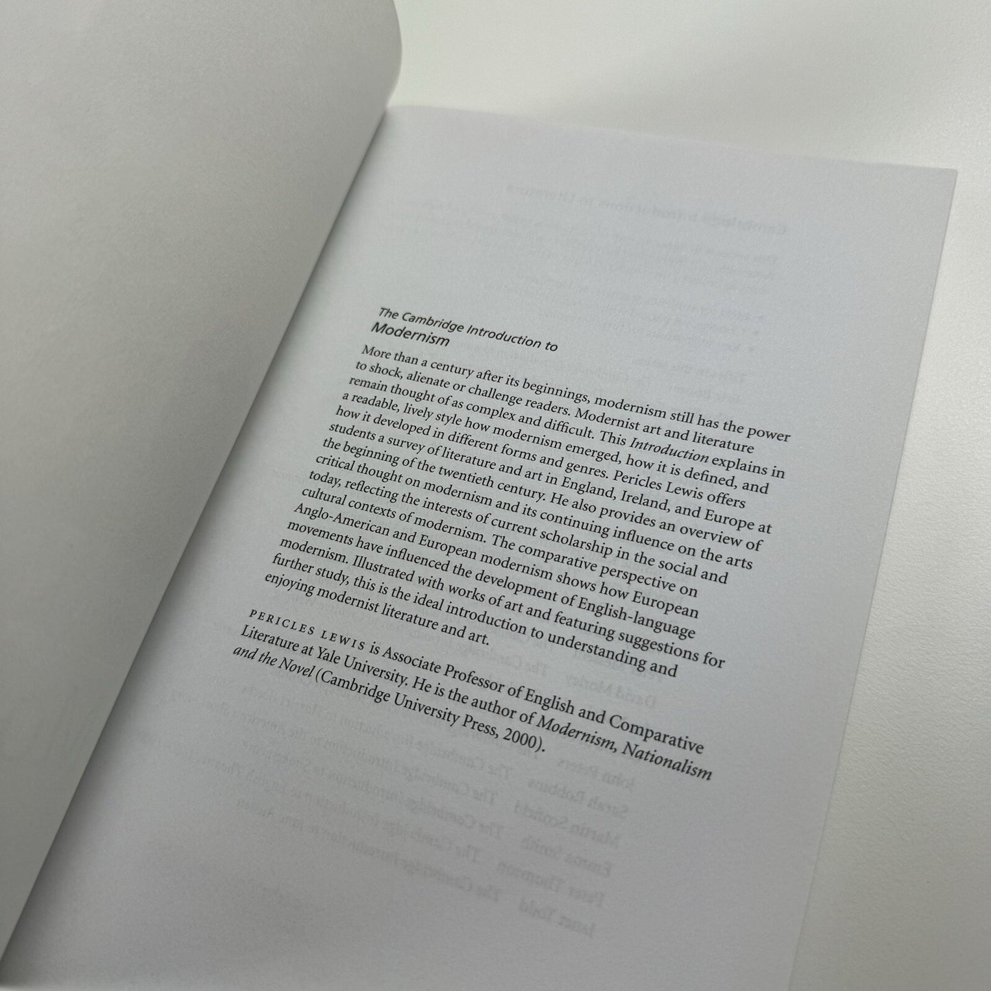 The Cambridge Introduction to Modernism by Pericles Lewis | Cambridge University Press, 2008