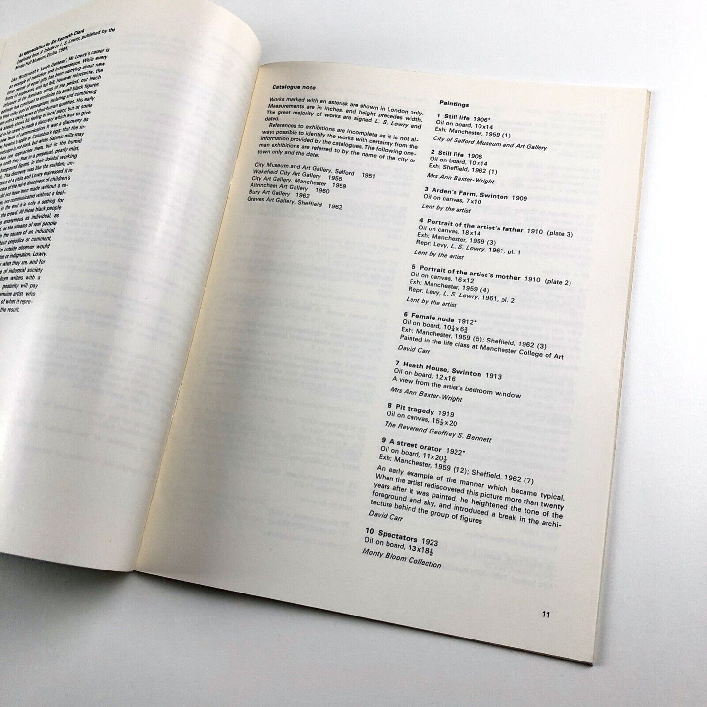 L. S. Lowry retrospective exhibition | Arts Council catalogue booklet, 1966