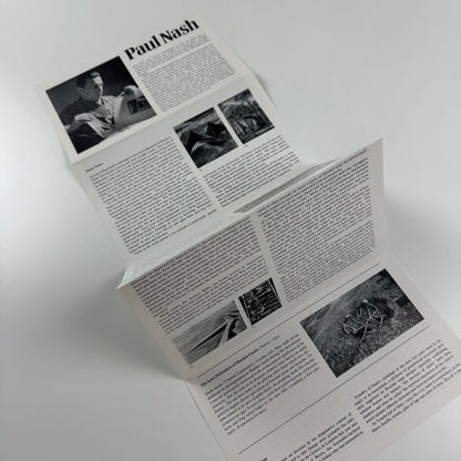 Ephemera: Folding leaflet for Paul Nash exhibition at Tate Gallery 1975